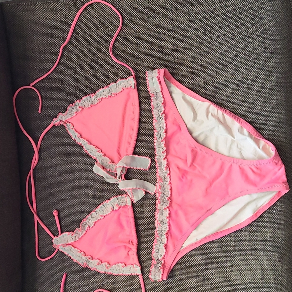 Pink and tan bikini Large